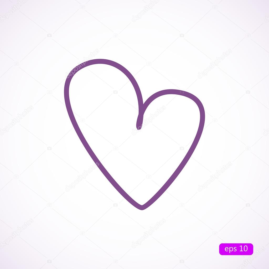 hand drawn heart icon
