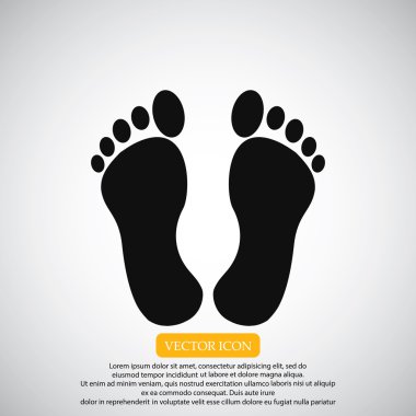 ayak izleri vektör simgesi