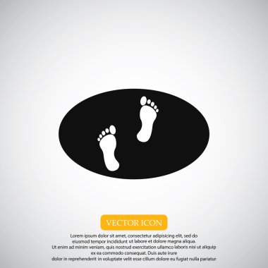 ayak izleri vektör simgesi