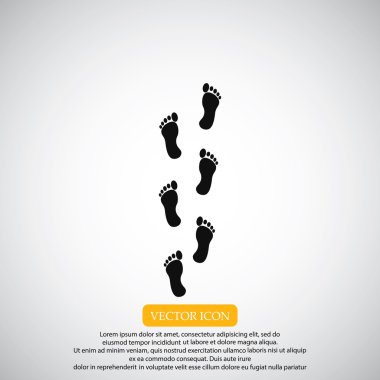 ayak izleri vektör simgesi