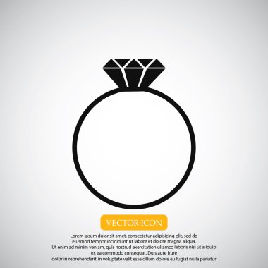 elmas simgesi ile halka