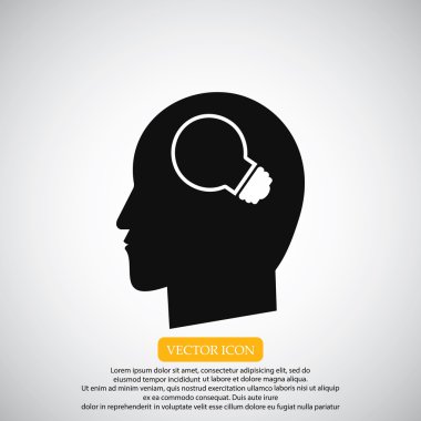 Yaratıcı fikirler ampul simgesi