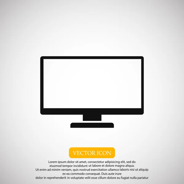 Icono de pantalla de televisión — Archivo Imágenes Vectoriales
