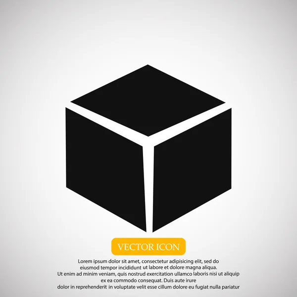 Icono de cubo geométrico — Archivo Imágenes Vectoriales