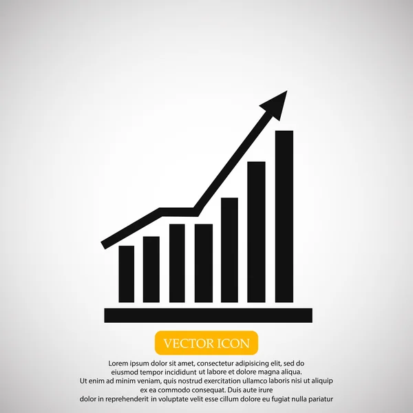 Wirtschaftsgrafik-Ikone — Stockvektor