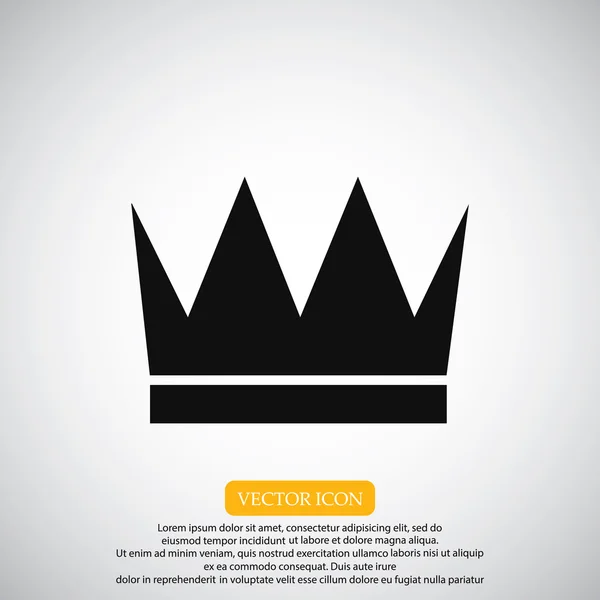 King crown ikonen — Stock vektor