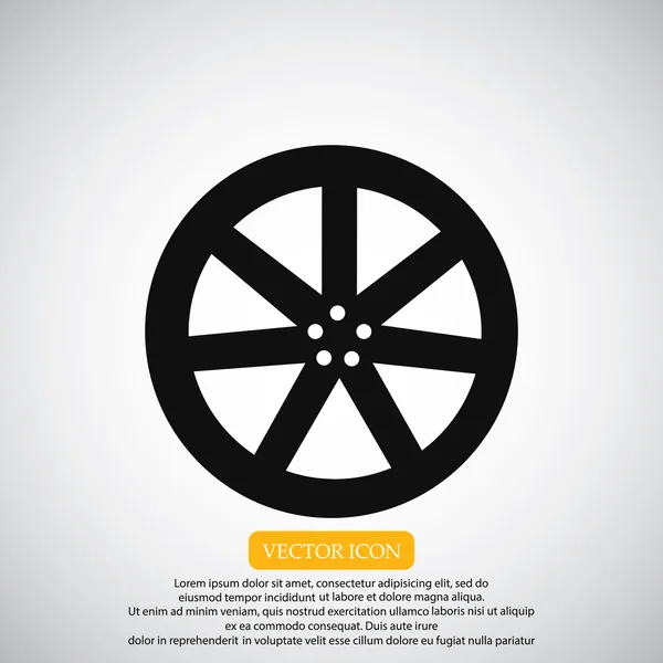 Icona del disco ruota — Vettoriale Stock