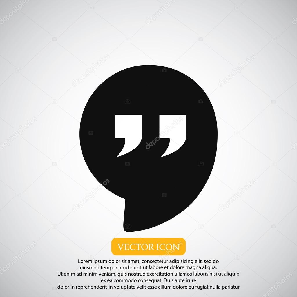 Quote sign icon