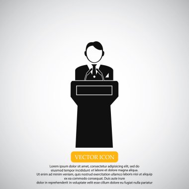 Hoparlör standlar podyum arkasında