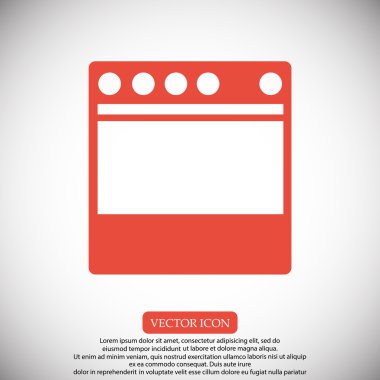 Mutfak sobası simgesi