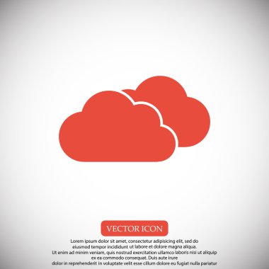 Hava bulutlar simgesi