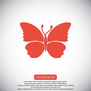 Kelebek vektör simgesi