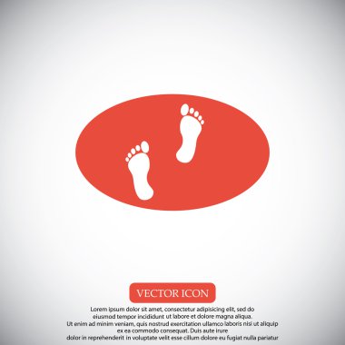ayak izleri vektör simgesi
