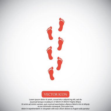 ayak izleri vektör simgesi