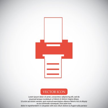 Yazıcı vektör simgesi