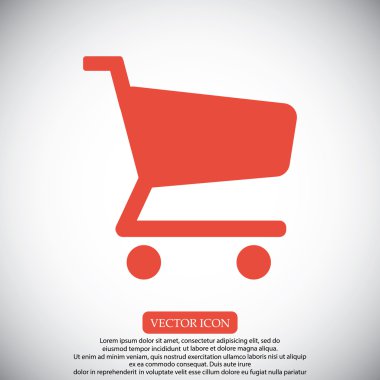 Alışveriş arabası vektör simgesi