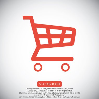 Alışveriş arabası vektör simgesi