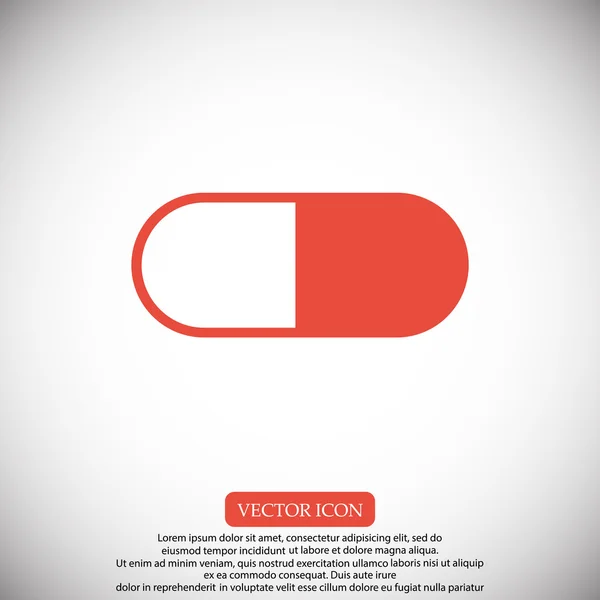 Icône de capsule médicale — Image vectorielle
