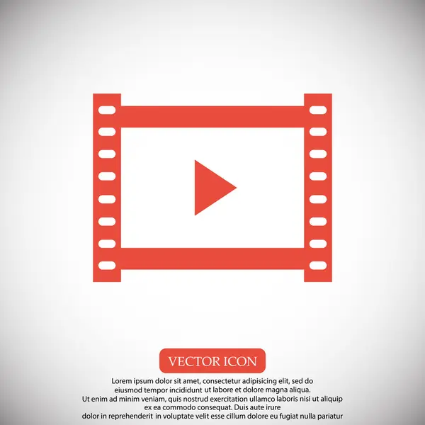 Icono del reproductor de vídeo — Vector de stock