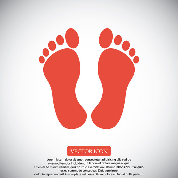 footprints vector icon