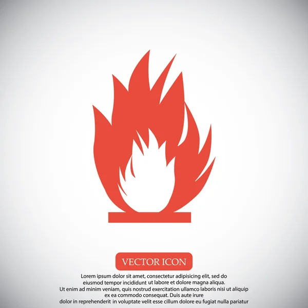 Icono vector de fuego — Archivo Imágenes Vectoriales