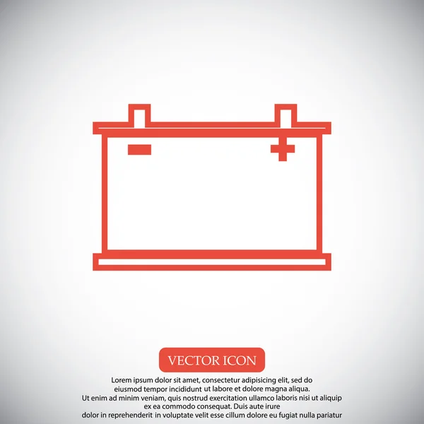 Autobatterie-Symbol — Stockvektor