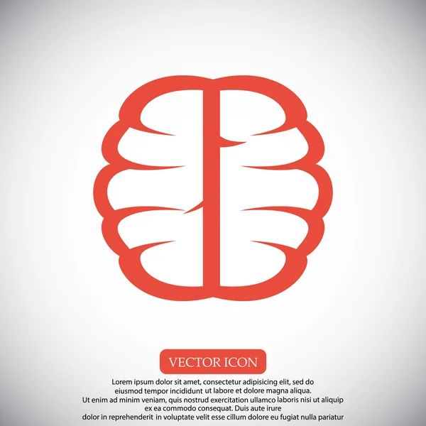 Menselijk brein icoon — Stockvector