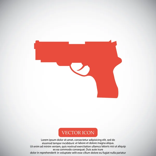 Pistol pistol ikonen — Stock vektor