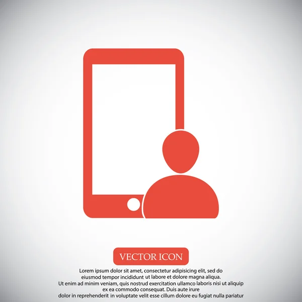 Pictogram zakenman en smartphone — Stockvector