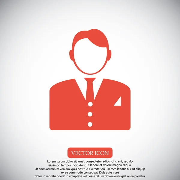 Icône silhouette homme d'affaires — Image vectorielle