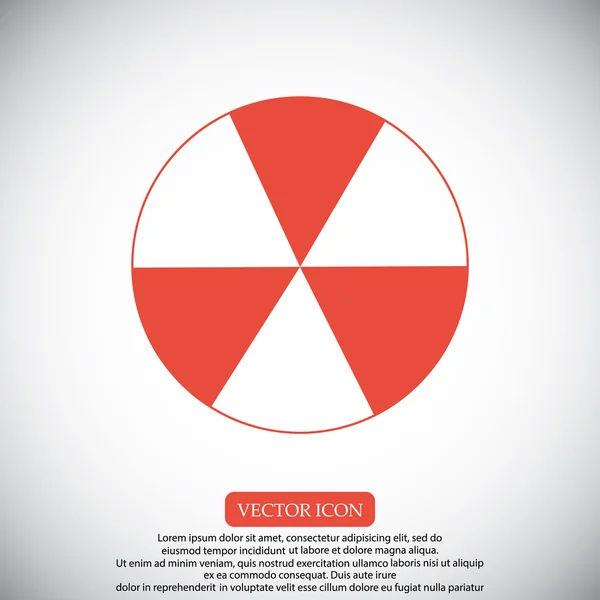 Ikona radioaktywnych znak — Wektor stockowy
