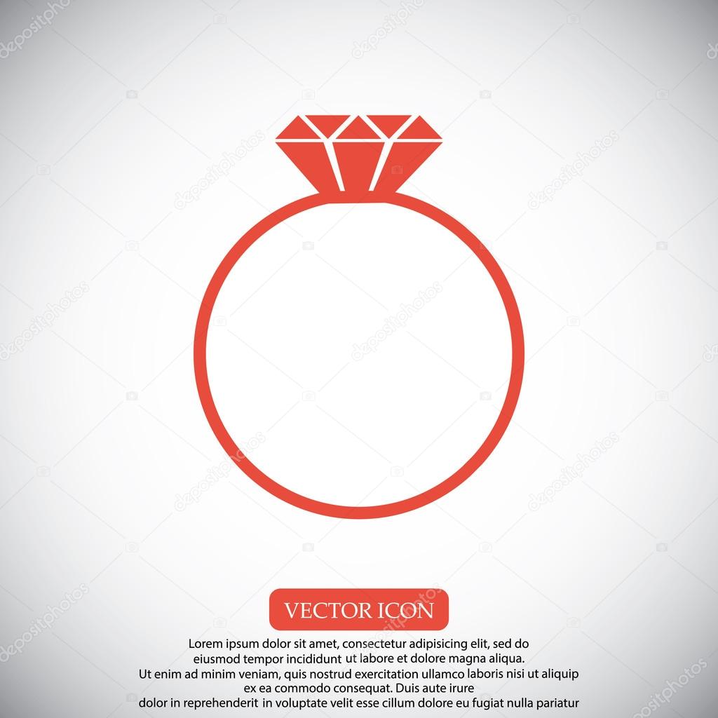 ring with diamond icon