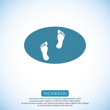 ayak izleri vektör simgesi
