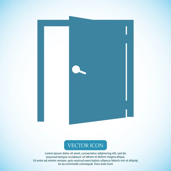 Icône de porte ouverte — Image vectorielle