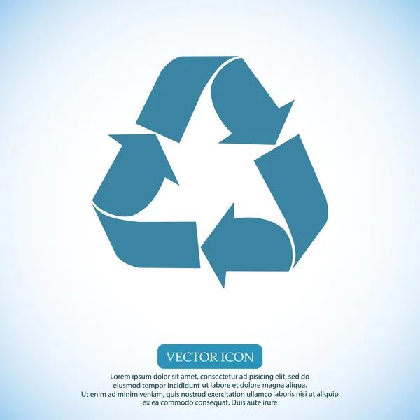 Recycle teken pictogram — Stockvector