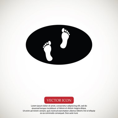 Tasarım ayak izleri simgesi