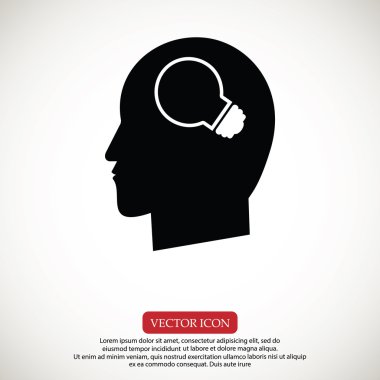 Yaratıcı fikirler ampul simgesi