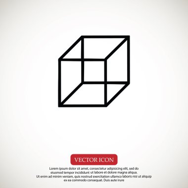Geometrik küp simgesini