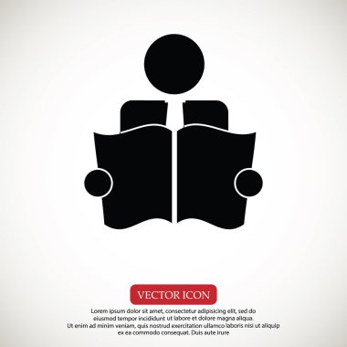 kitap okuyucu işareti simgesi