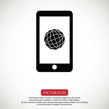 Akıllı telefon vektör simgesi