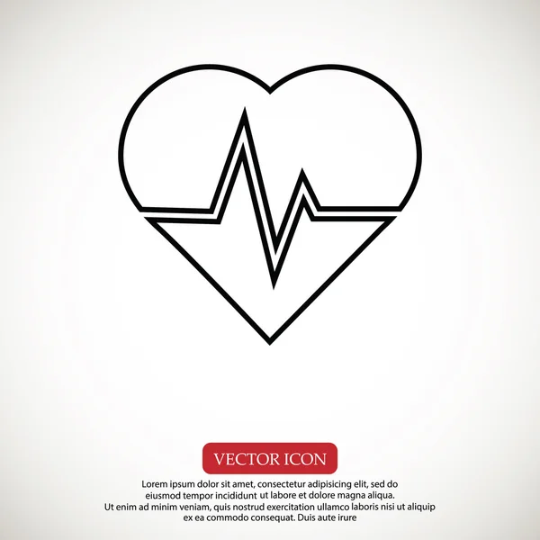 Herz und Kardiogramm-Symbol — Stockvektor
