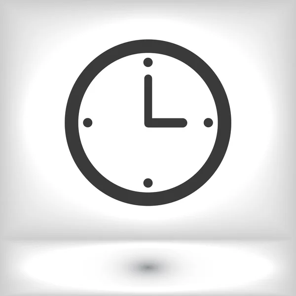 Reloj icono vector — Vector de stock