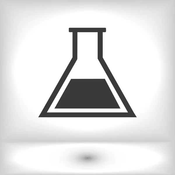Ícone de vidro de laboratório — Vetor de Stock