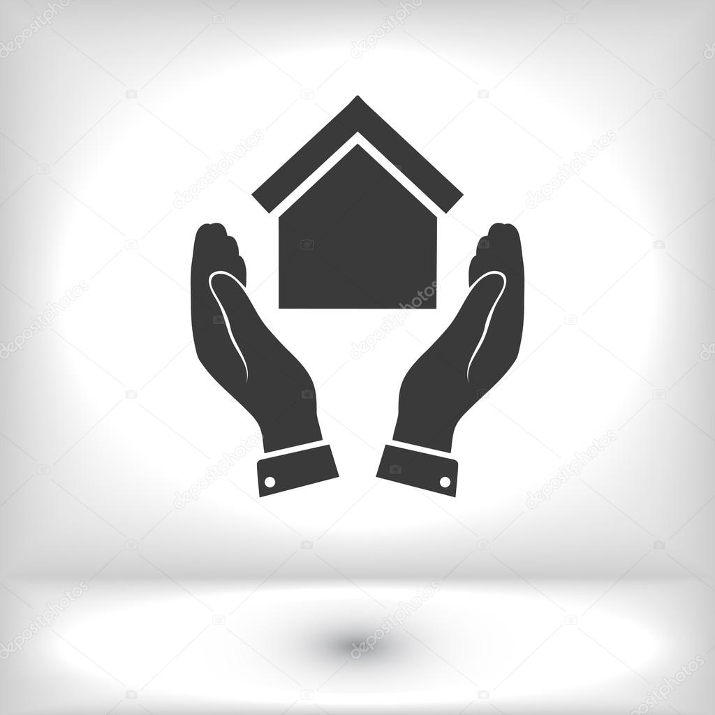 hand and house icon