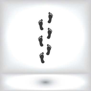 ayak izleri vektör simgesi