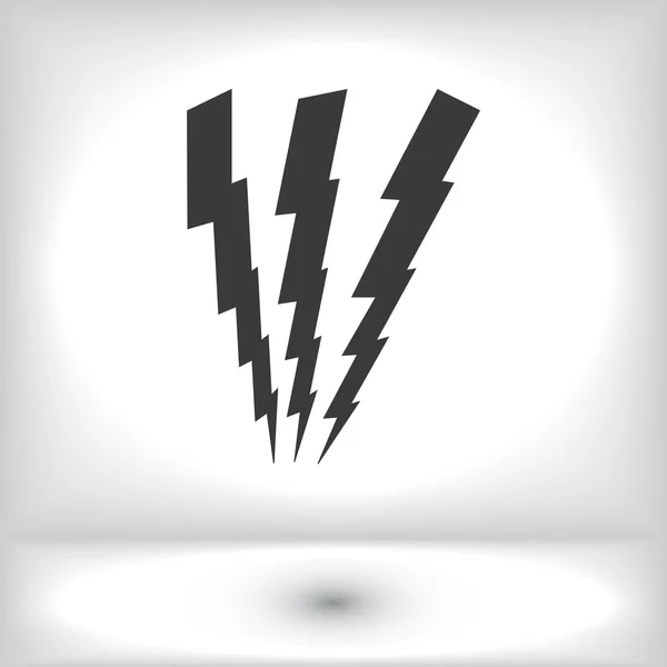 Flash icono del rayo — Vector de stock