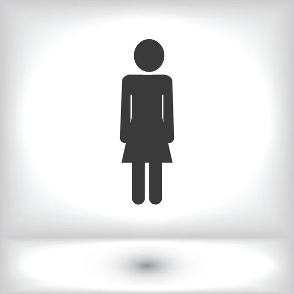 Vrouw silhouet pictogram — Stockvector