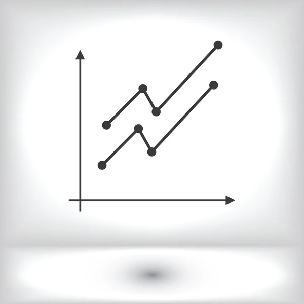 Gráfico de negocios icono gráfico — Vector de stock