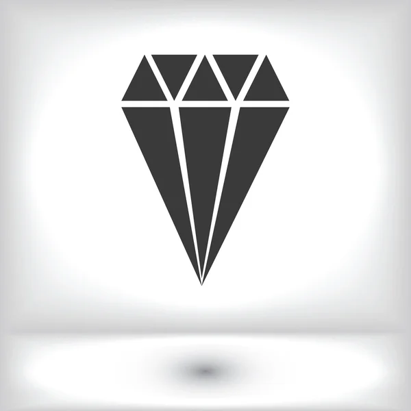 Diamond vector icon — Stock Vector