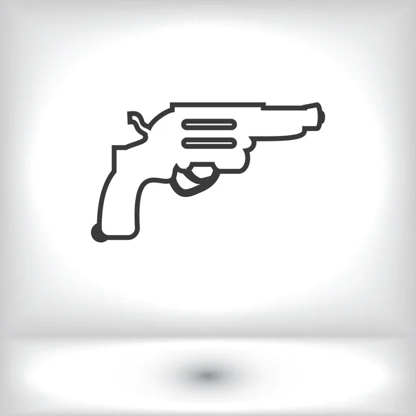 Revolver, pisztoly ikon — Stock Vector